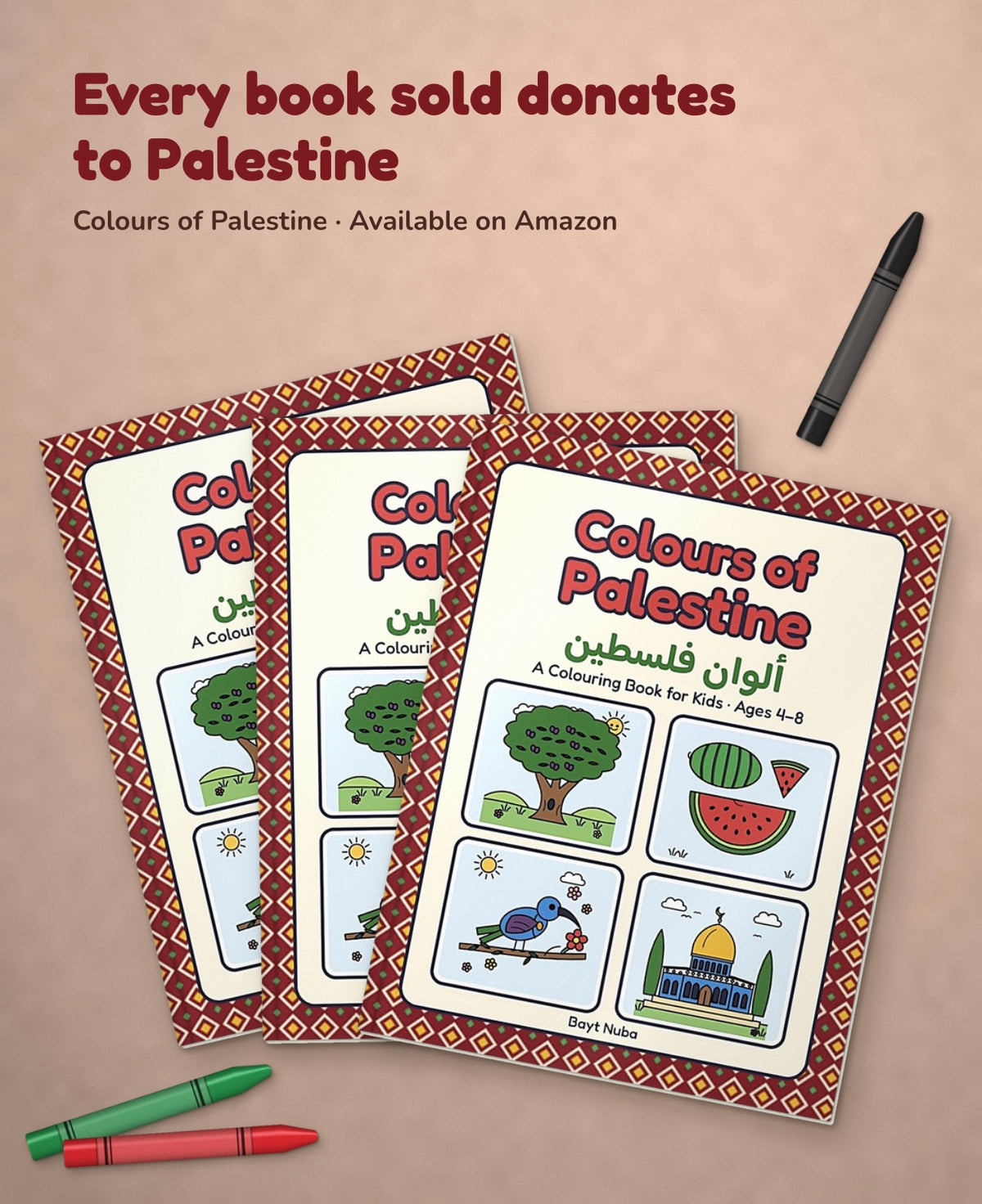 Colours of Palestine colouring book